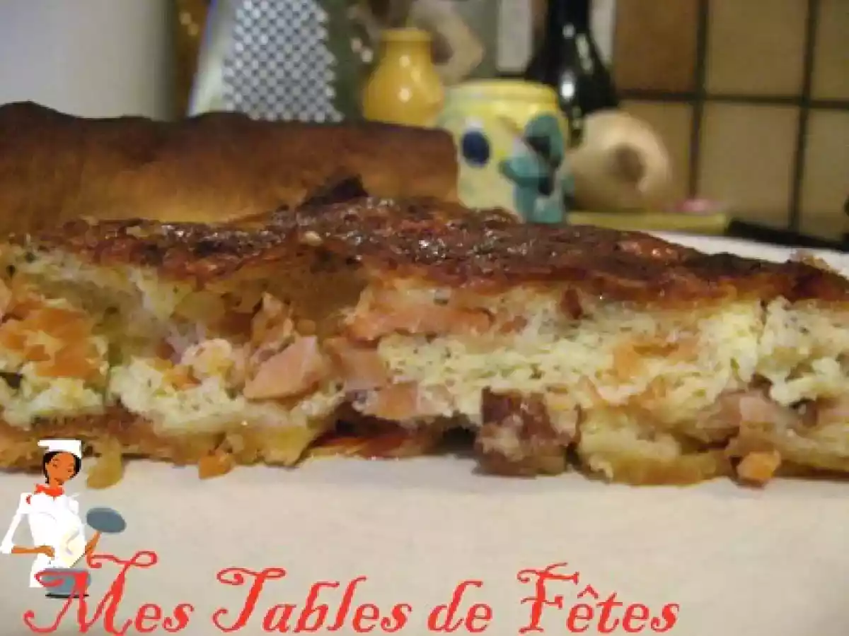 Tarte salée à la truite fumée - photo 2