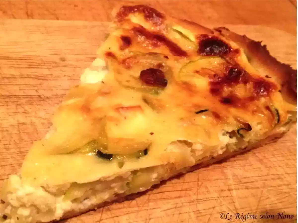 Tarte salée au miel et courgettes