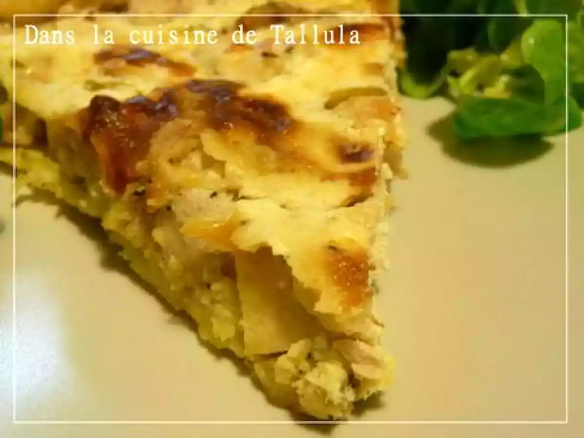 Tarte salée au poulet et pesto - photo 2