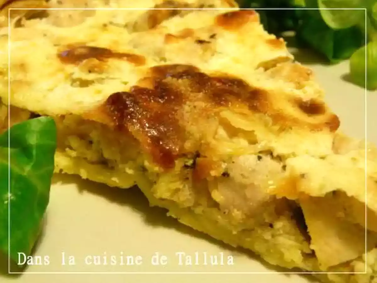 Tarte salée au poulet et pesto - photo 3