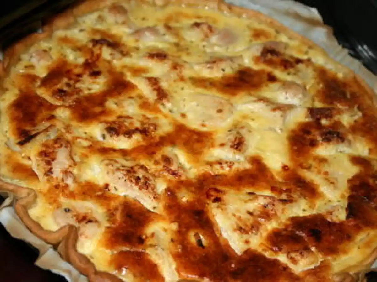 Tarte salée au salers et au poulet