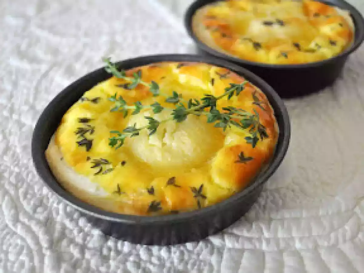 Tarte salée aux fromages de chèvre, thym et noix - photo 2