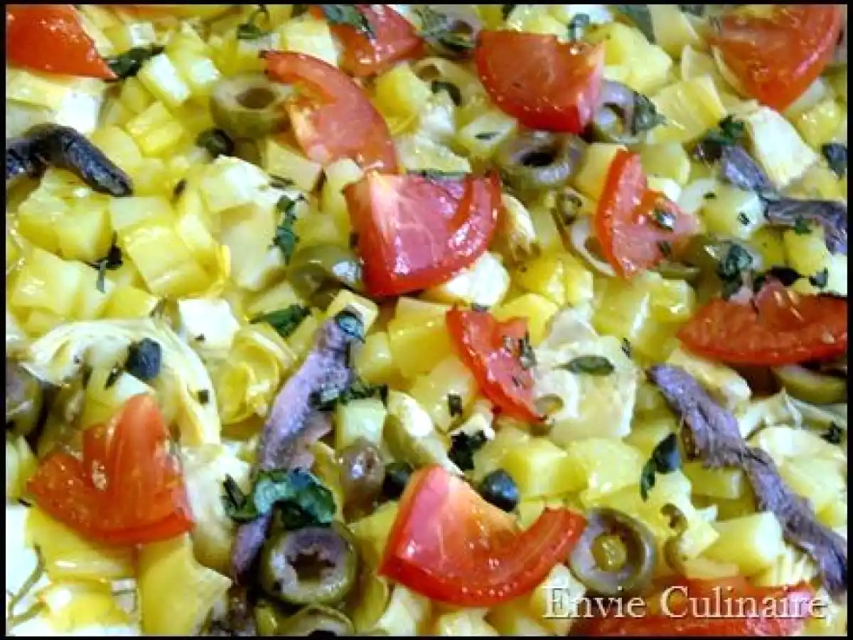 Tarte salée un peu méditerranéenne pour faire venir le soleil