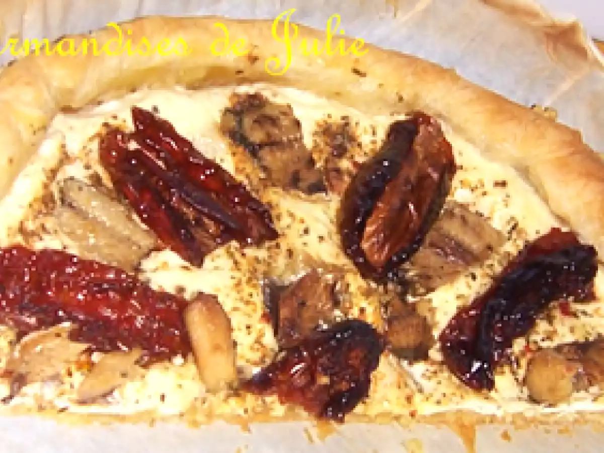 Tarte sardines, tomates séchées, ricotta