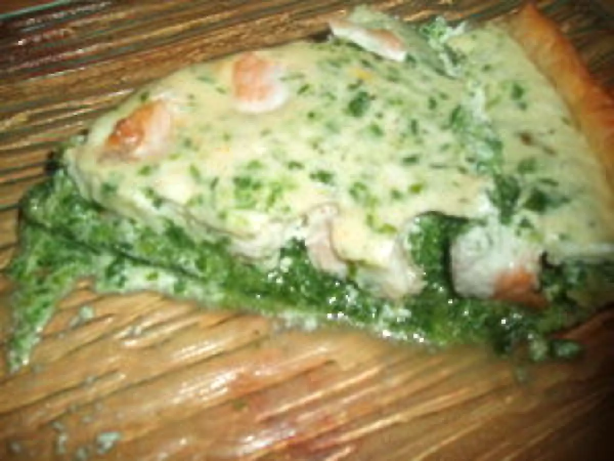 Tarte saumon, épinards, et fromage ail et fines herbes - photo 2