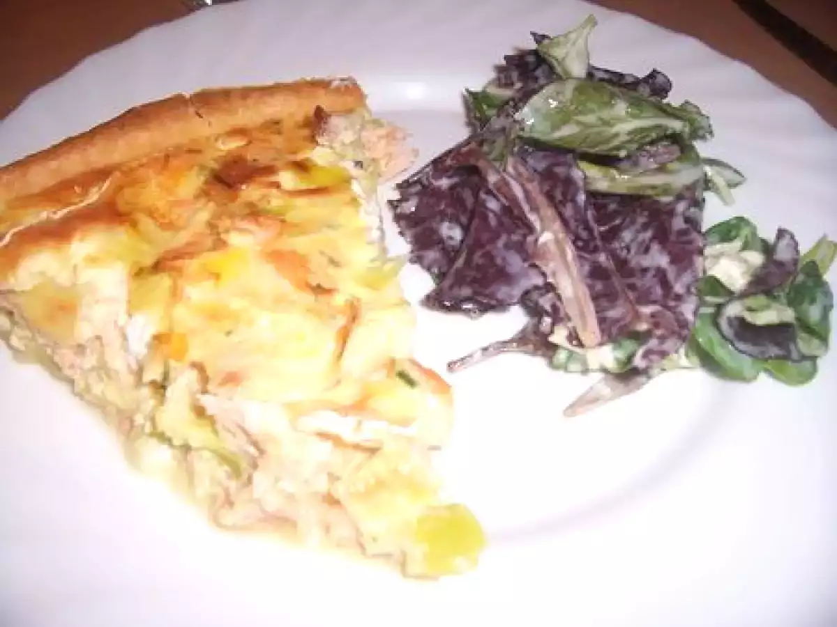 Tarte saumon - poireau - chèvre - photo 2