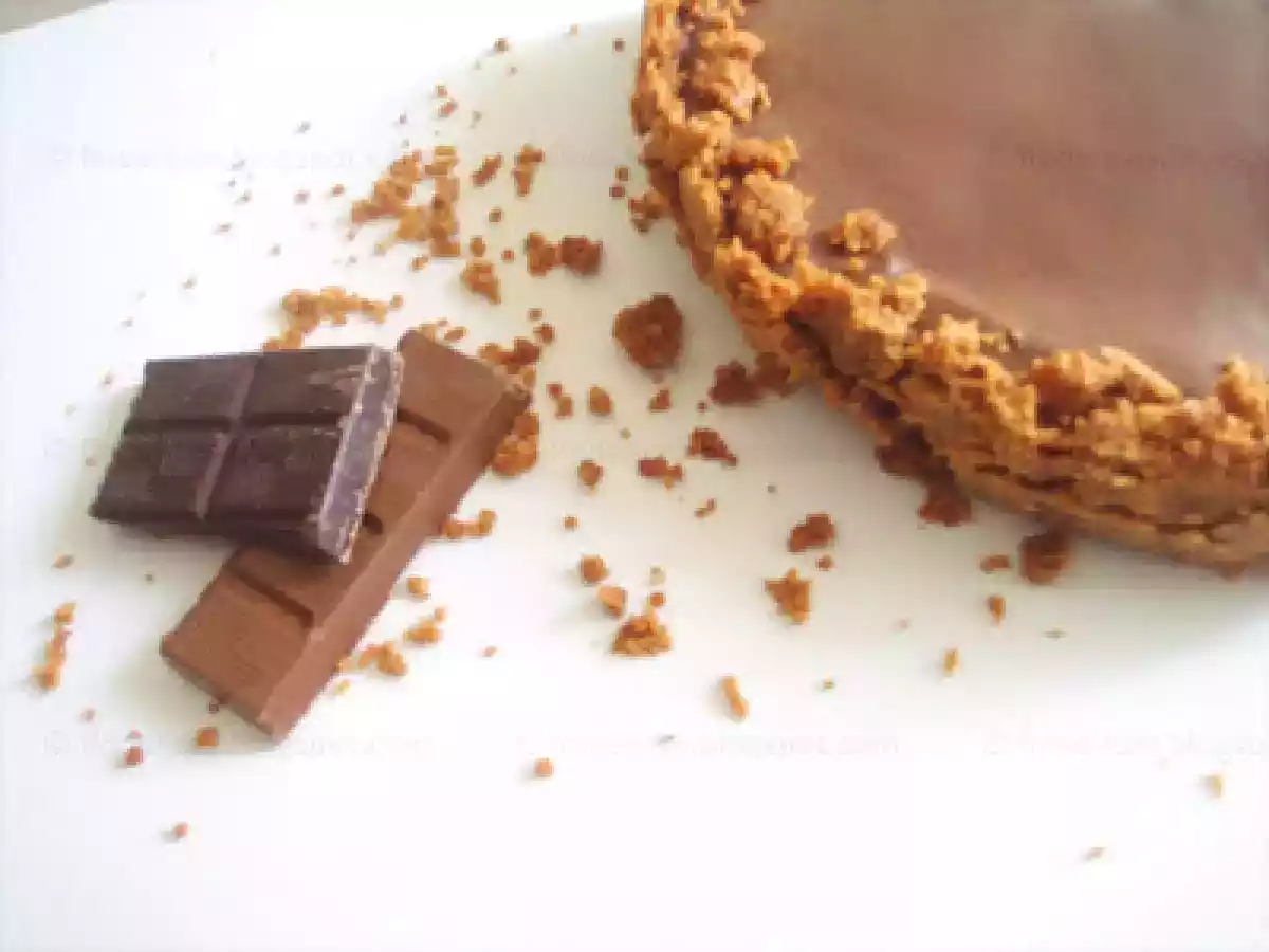 Tarte spéculoos aux 2 chocolats