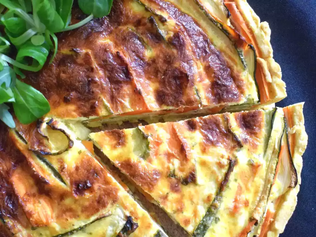 Tarte spirale aux carottes et courgettes