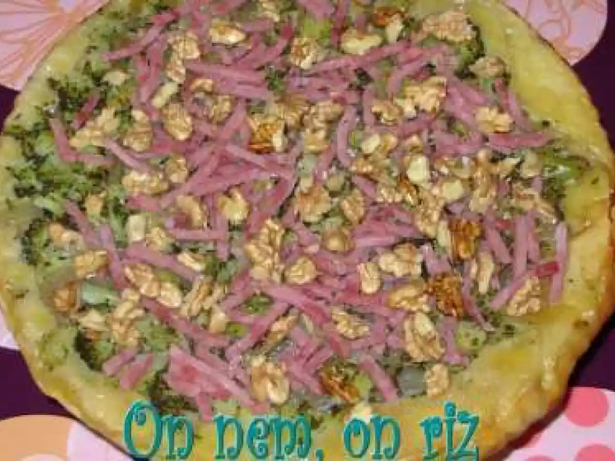 Tarte tatin de brocoli au roquefort et aux noix