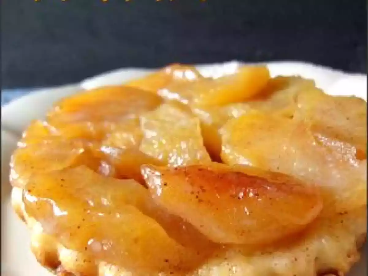 Tarte tatin de mangue et pomme à la vanille