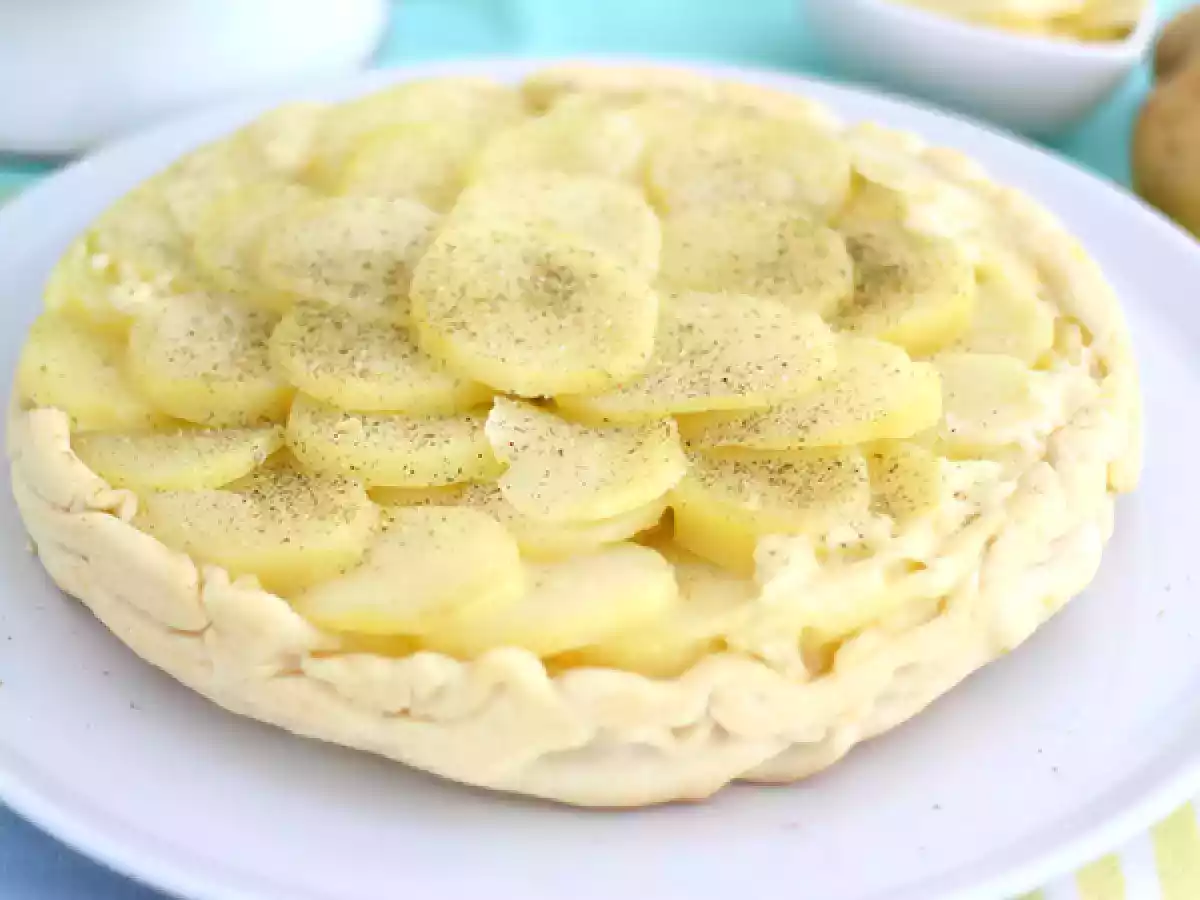 Tarte tatin de pommes de terre au Cantal