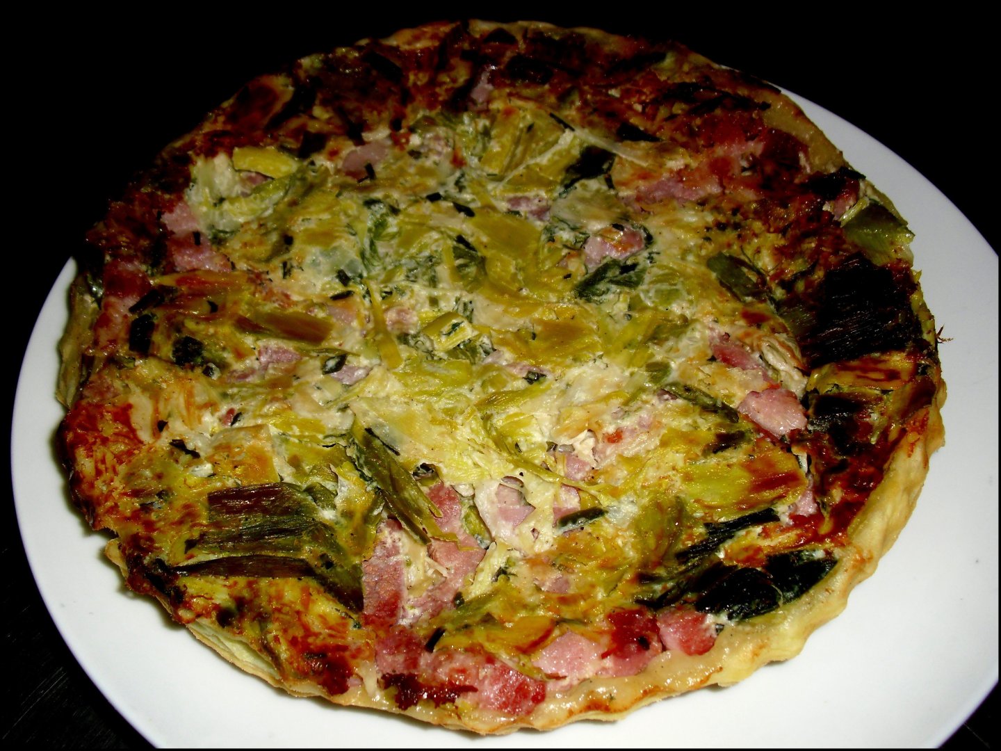 Tarte tatin poireaux, lardons et boursin Recette Ptitchef