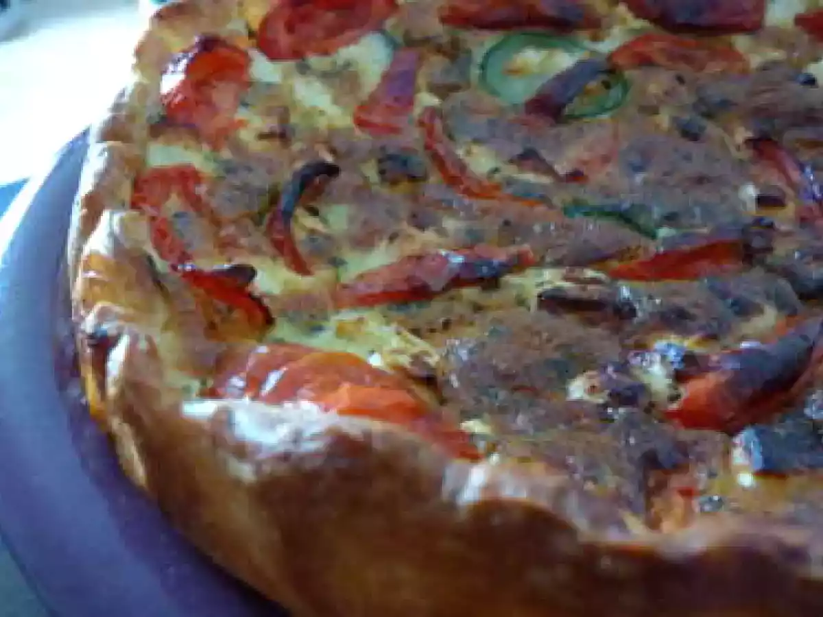 Tarte tomate-fêta-courgettes