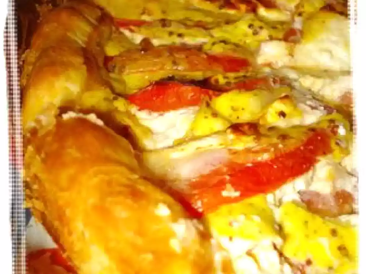 Tarte tomato-chèvre à la moutarde à l'ancienne et au yaourt