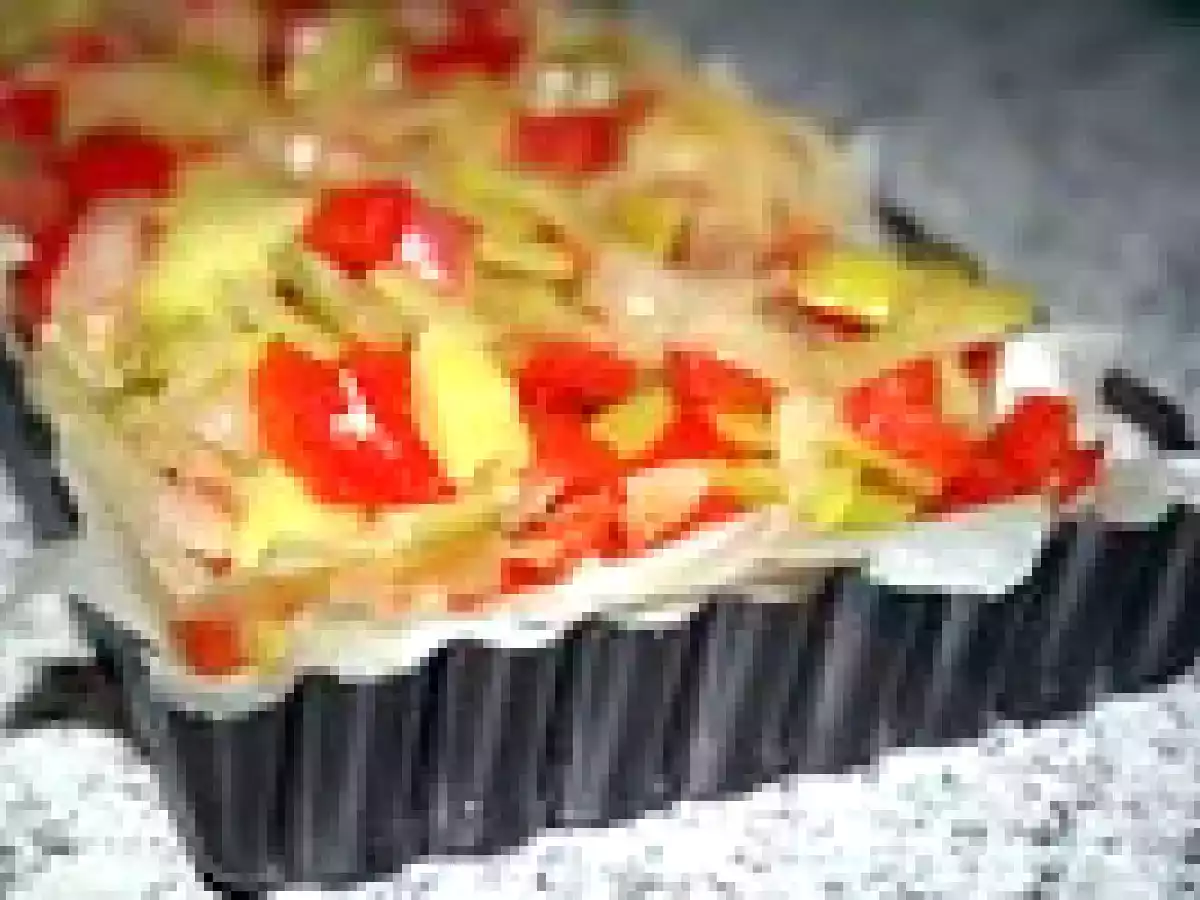Tarte tout en long aux poireaux et poivrons - photo 4