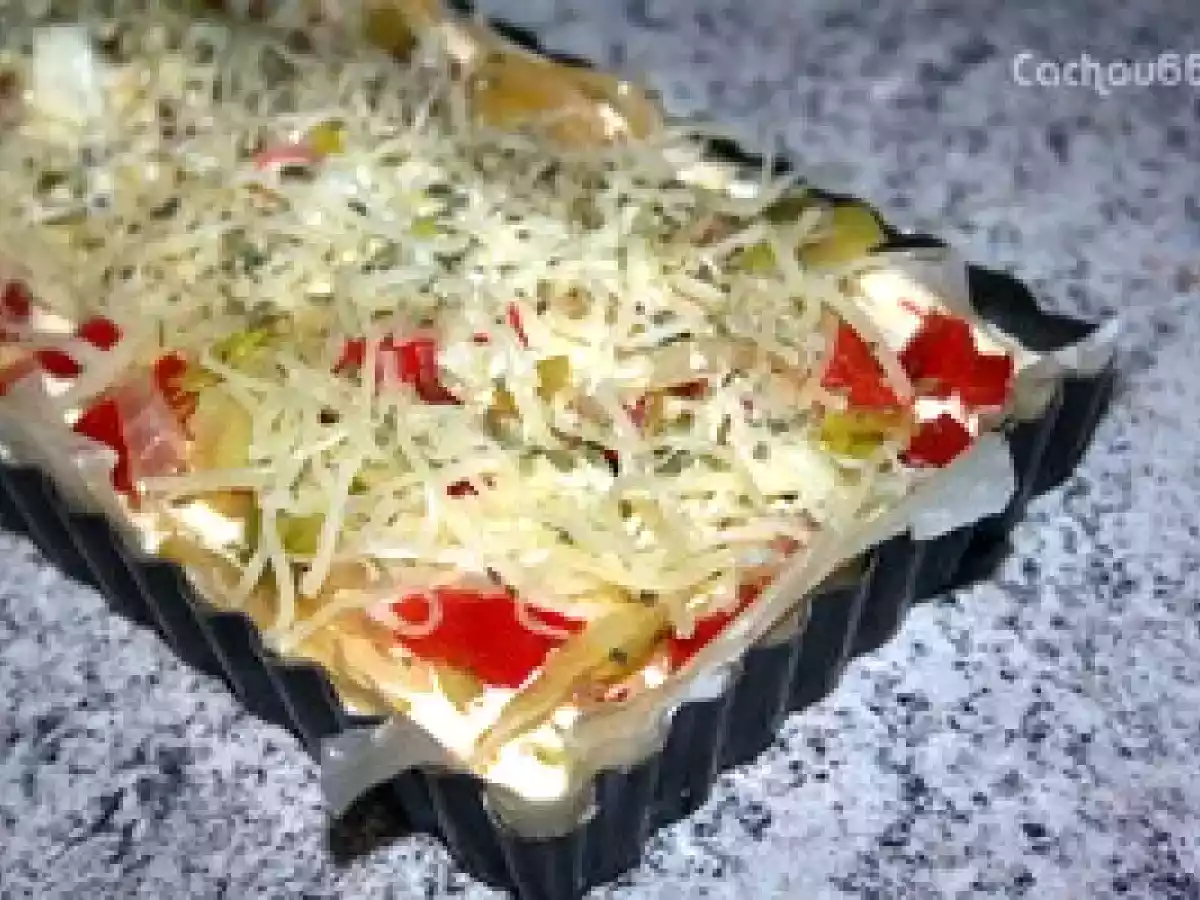 Tarte tout en long aux poireaux et poivrons - photo 5