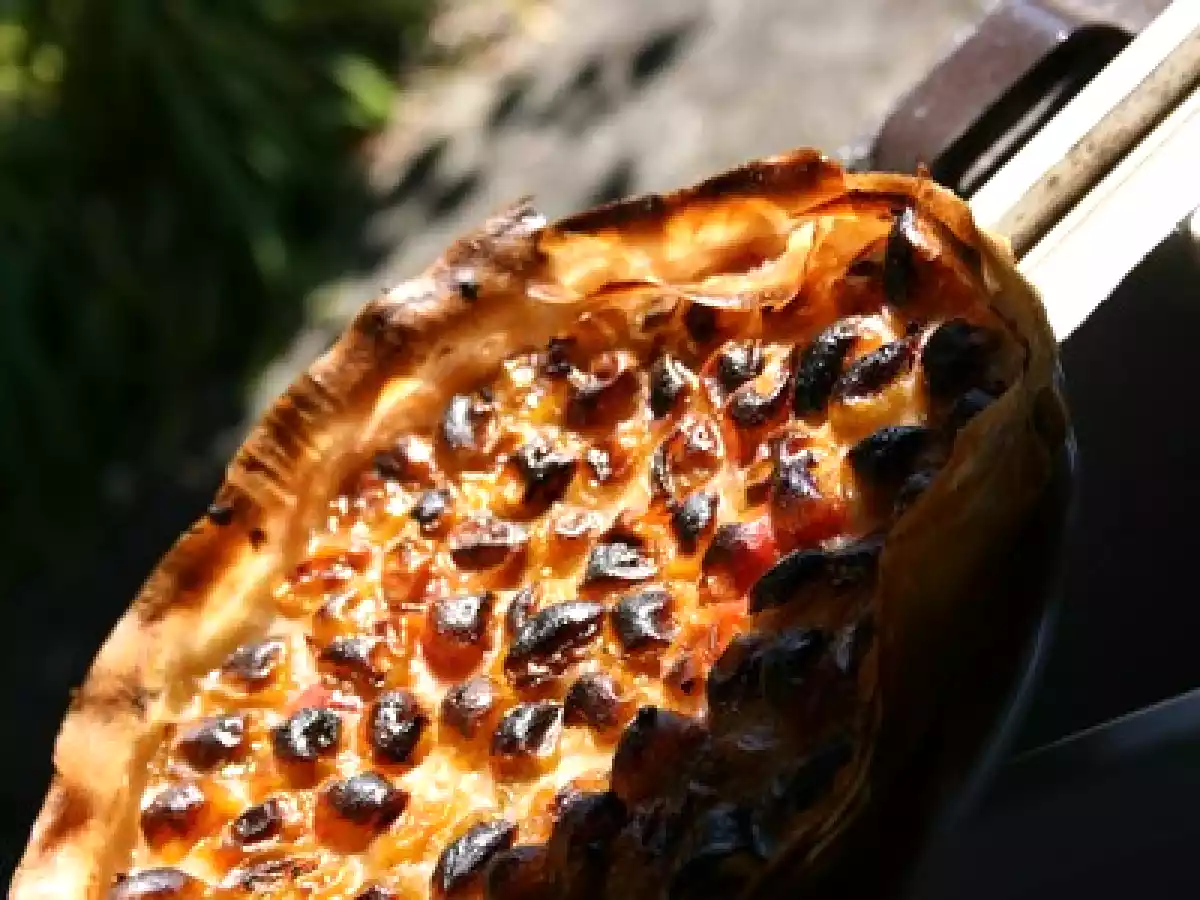 Tarte très fine aux prunes du jardin