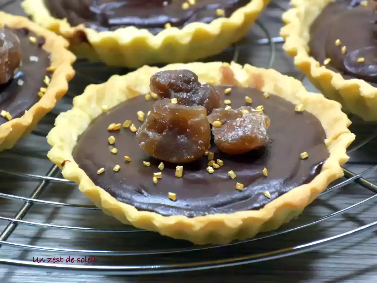 Tartelette à la crème de marron et chocolat