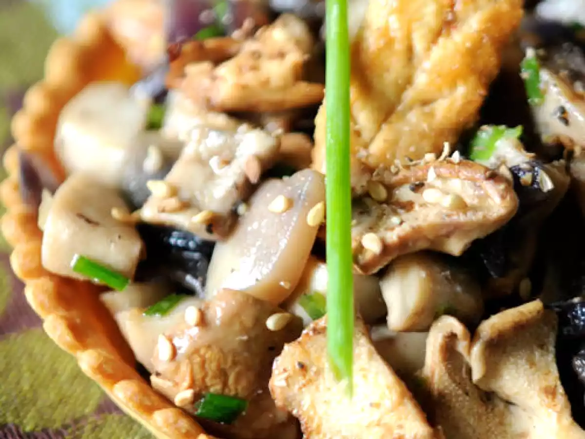 Tartelette aux champignons des bois