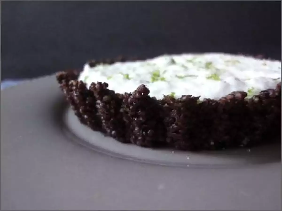 Tartelette de couscous au chocolat et mousse coco au citron vert
