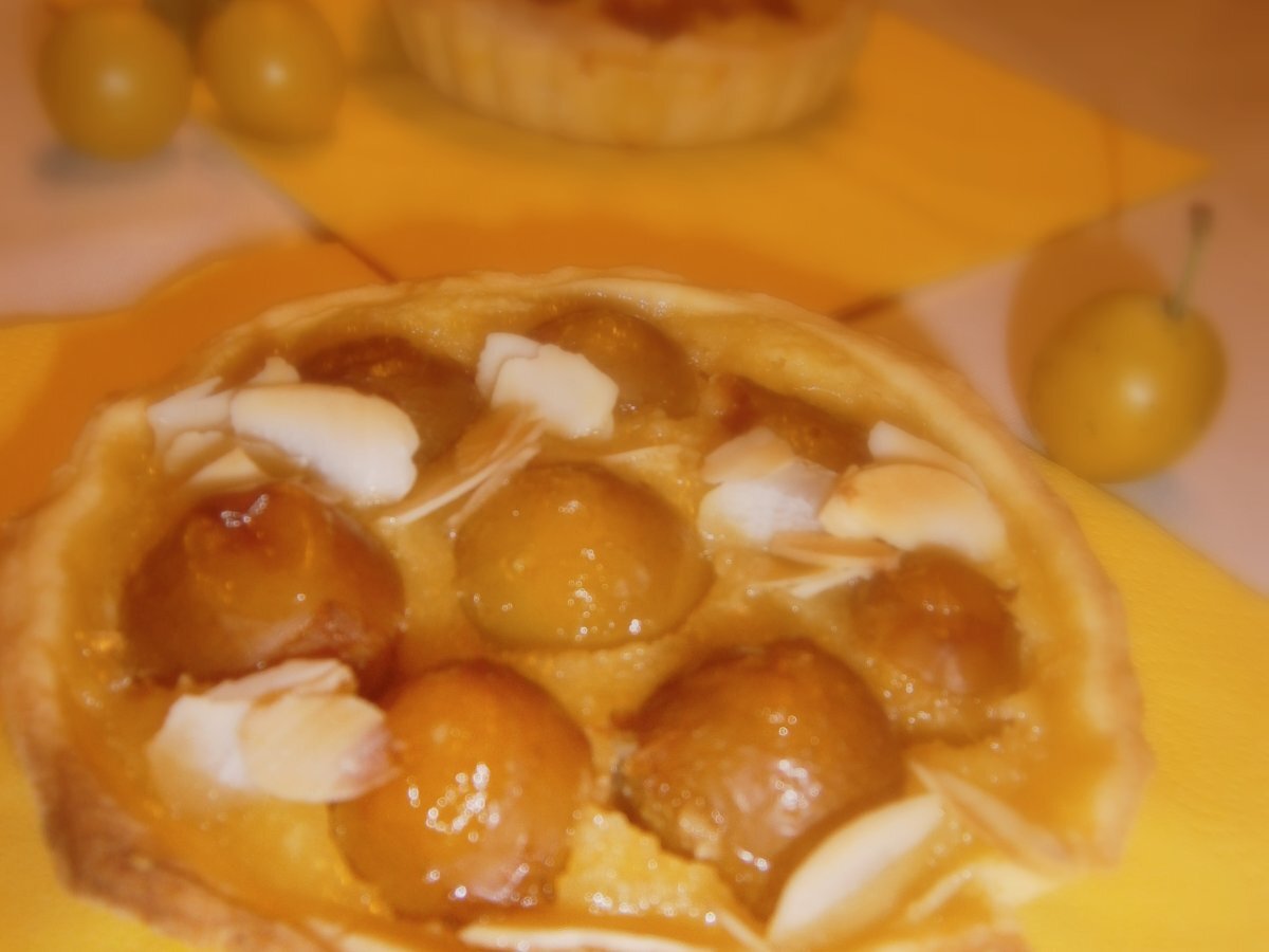 Recette de tartelette de mirabelles à la crème d'amandes