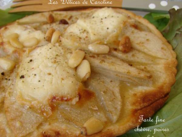 Tartelette fine poires-chèvre et miel au cumin!