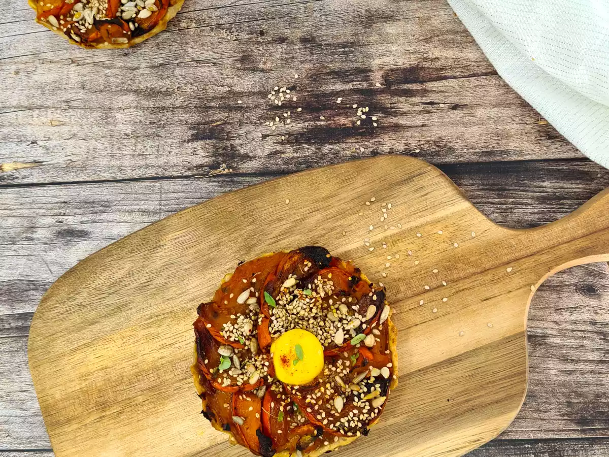 Tartelette potimarron et graines