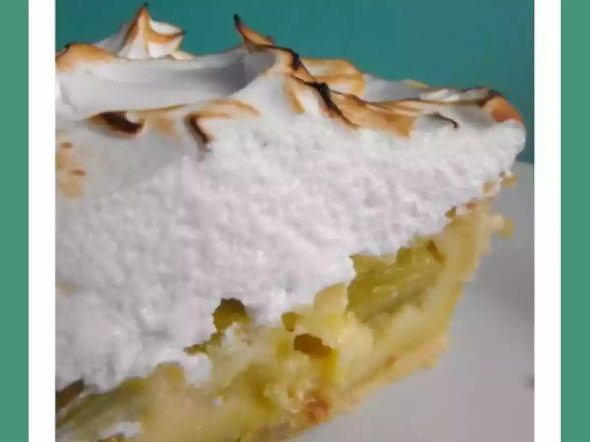 Tartelette rhubarbe meringuée