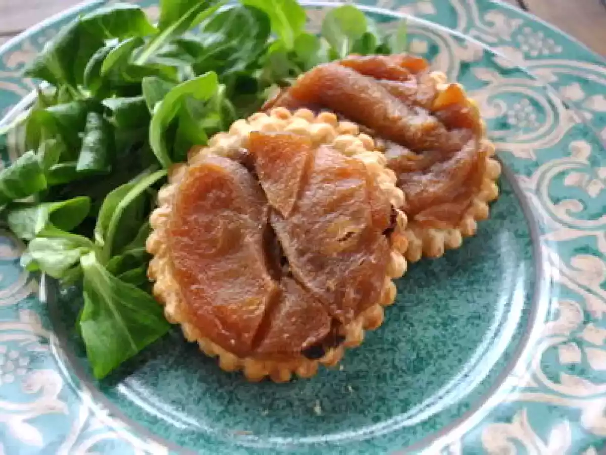 Tartelette tatin au magret fumé