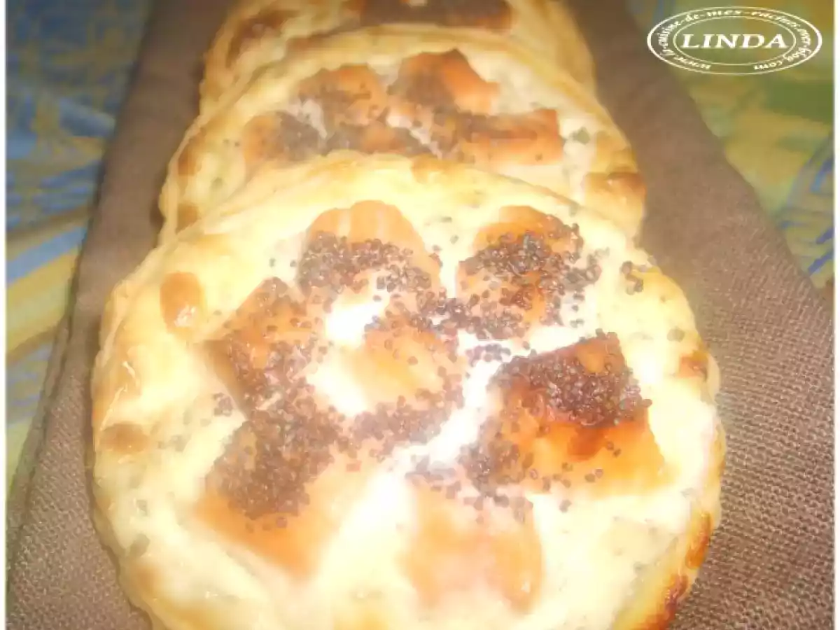 Tartelettes au saumon et au boursin.