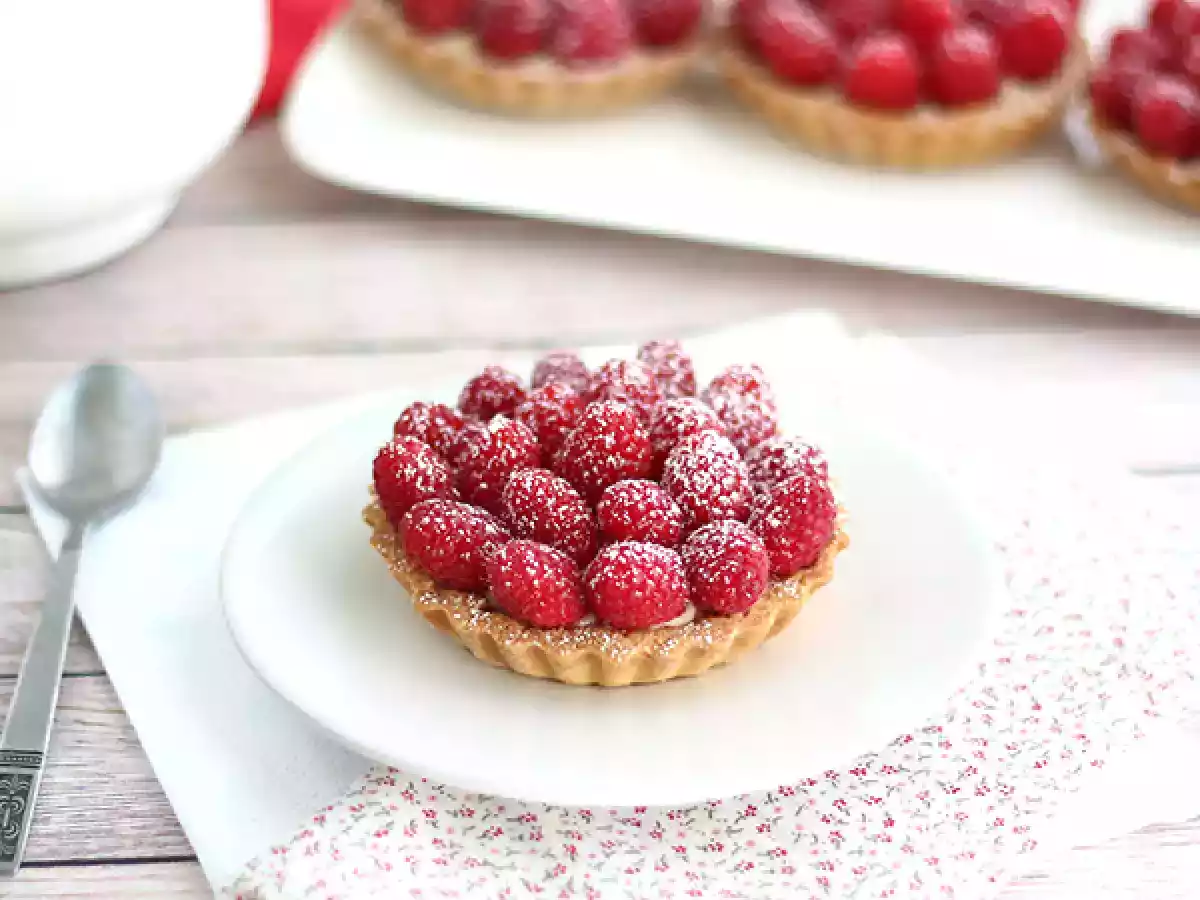 Tartelettes aux framboises très facile et rapide