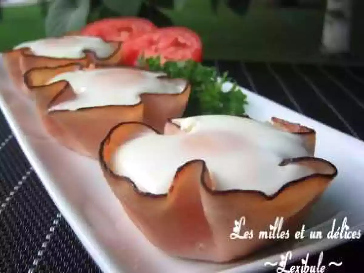 Tartelettes aux oeufs et au jambon