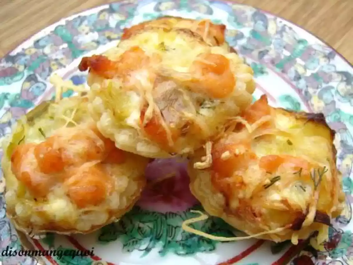 Tartelettes aux poireaux et au saumon