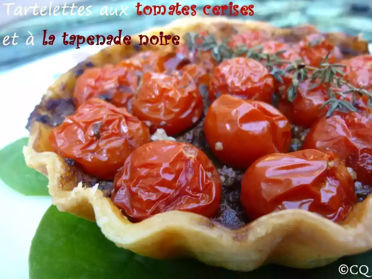Tartelettes aux tomates cerises et tapenade noire