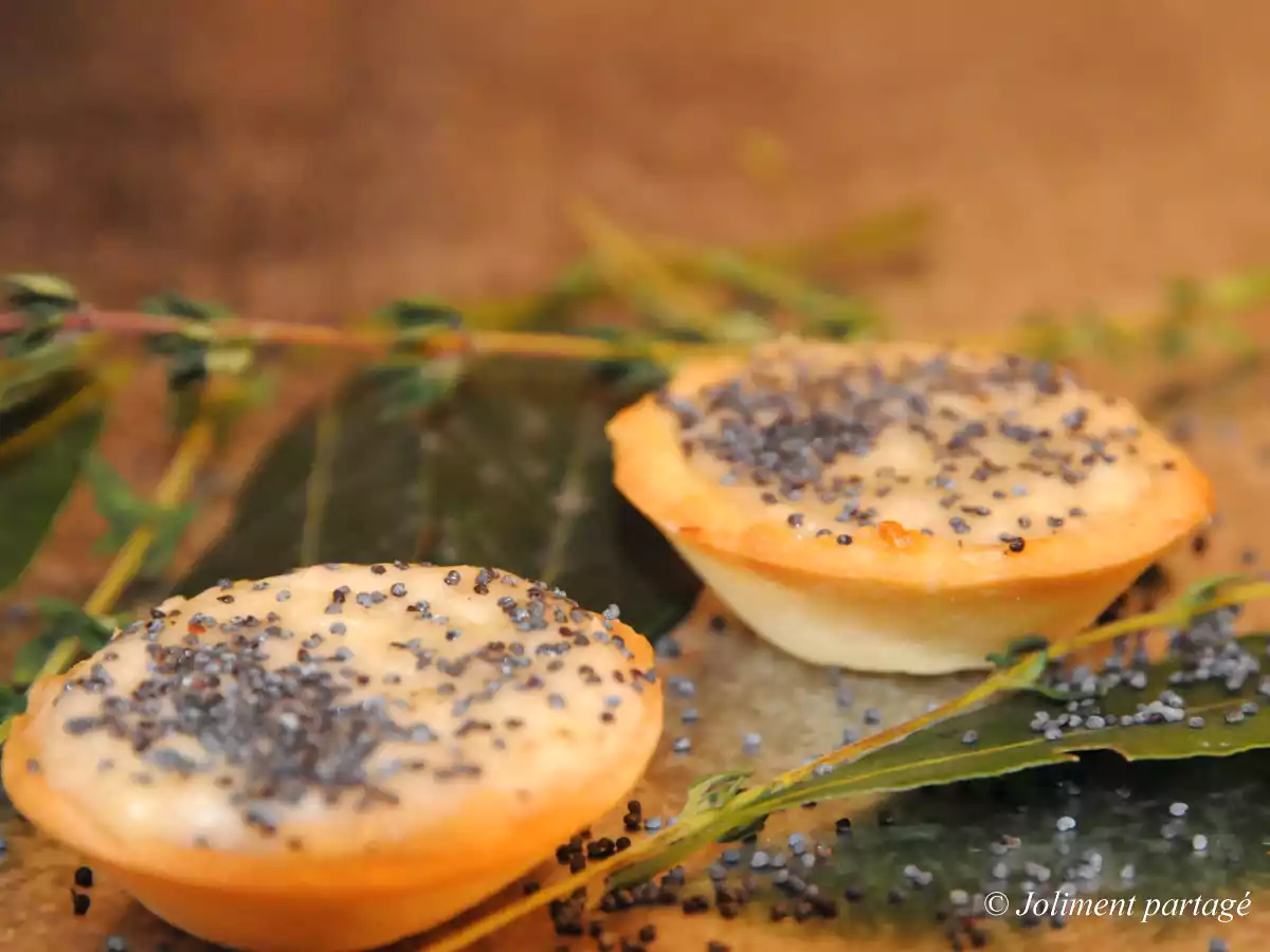 Tartelettes chèvre -pavot