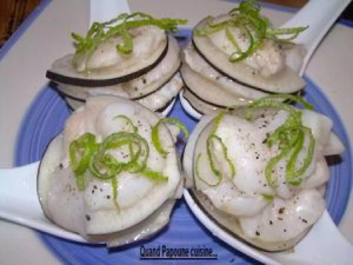 TARTELETTES DE SAINT-JACQUES ET RADIS NOIR