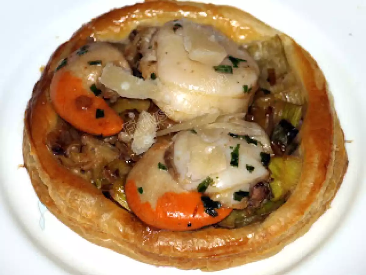 Tartelettes feuilletées aux Noix de Saint Jacques