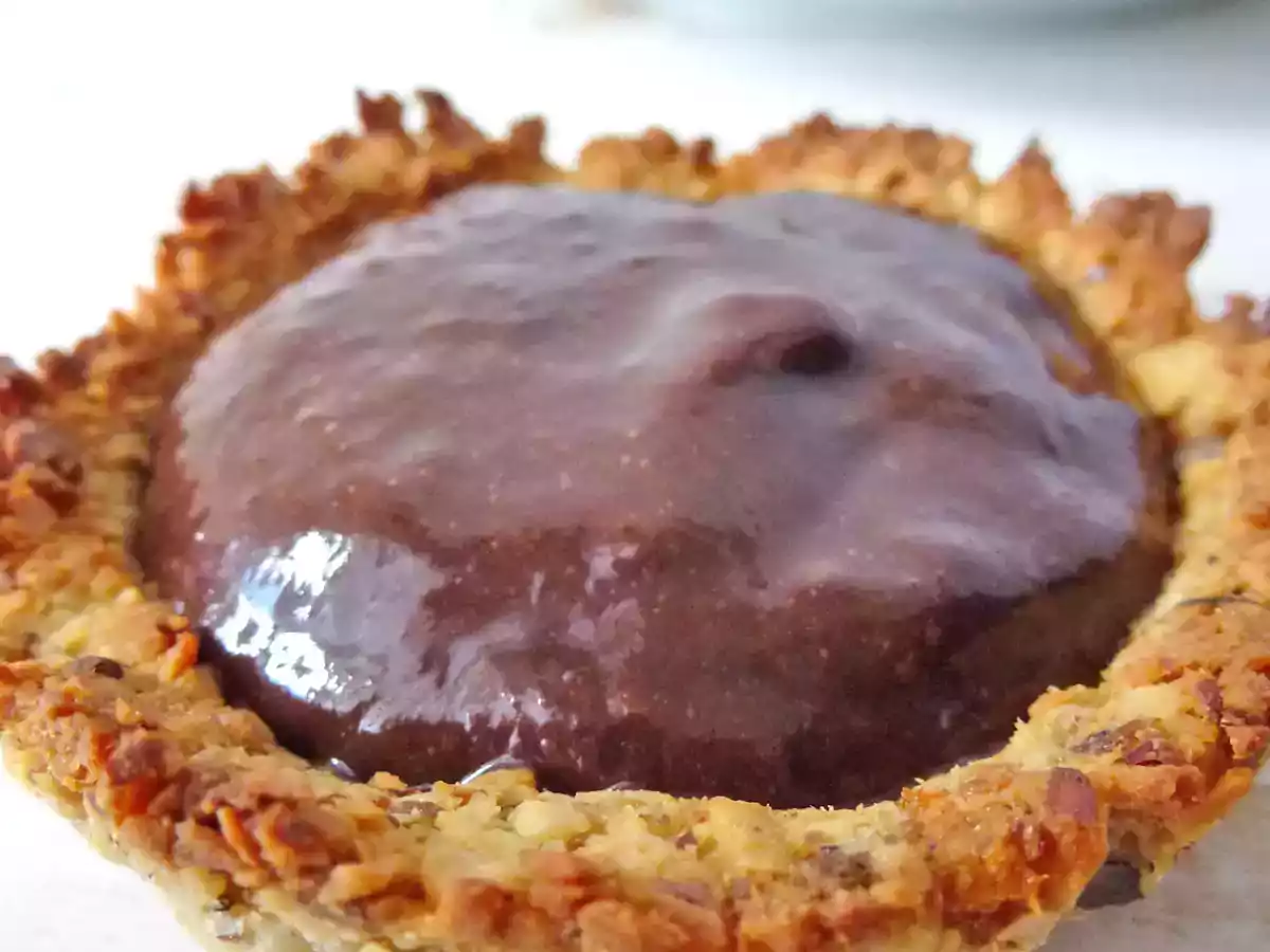 Tartelettes noisettes, banane, cacao (sans céréales, végétalien)