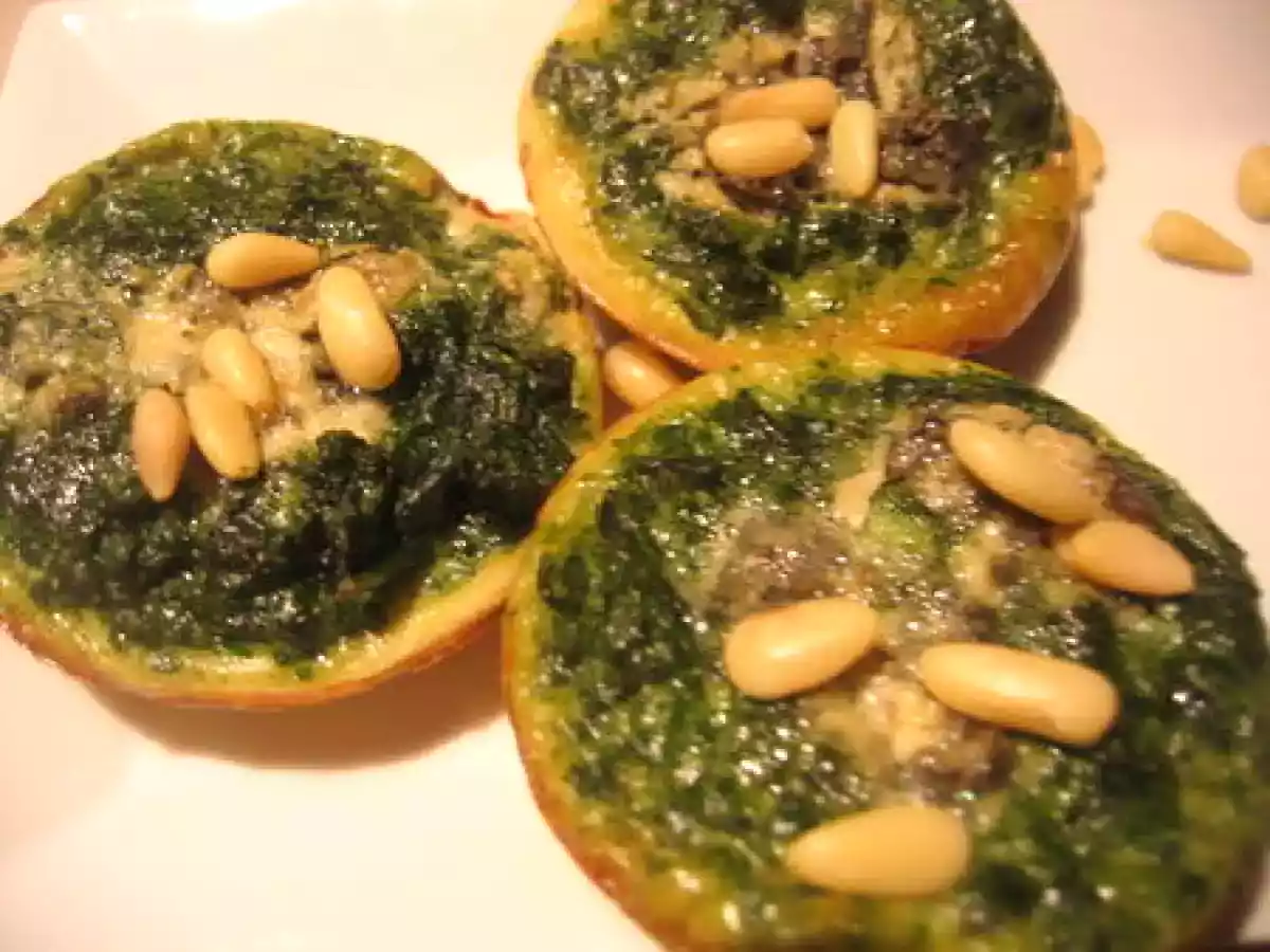 Tartelettes roquefort épinard