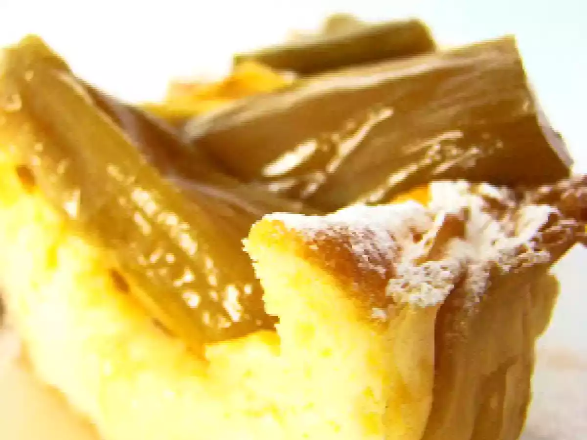 Tartelles de cheesecake citron et sa rhubarbe confite au sirop de gingembre...