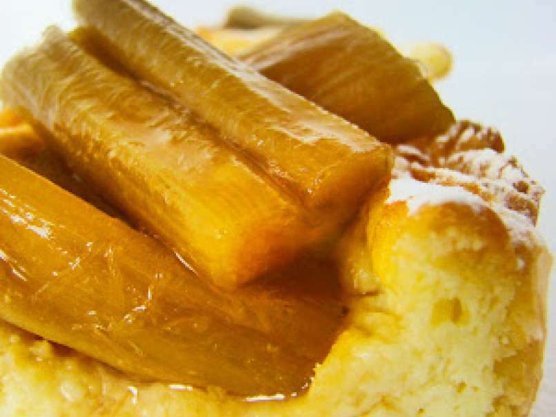Tartelles de cheesecake citron et sa rhubarbe confite au sirop de gingembre... - photo 2