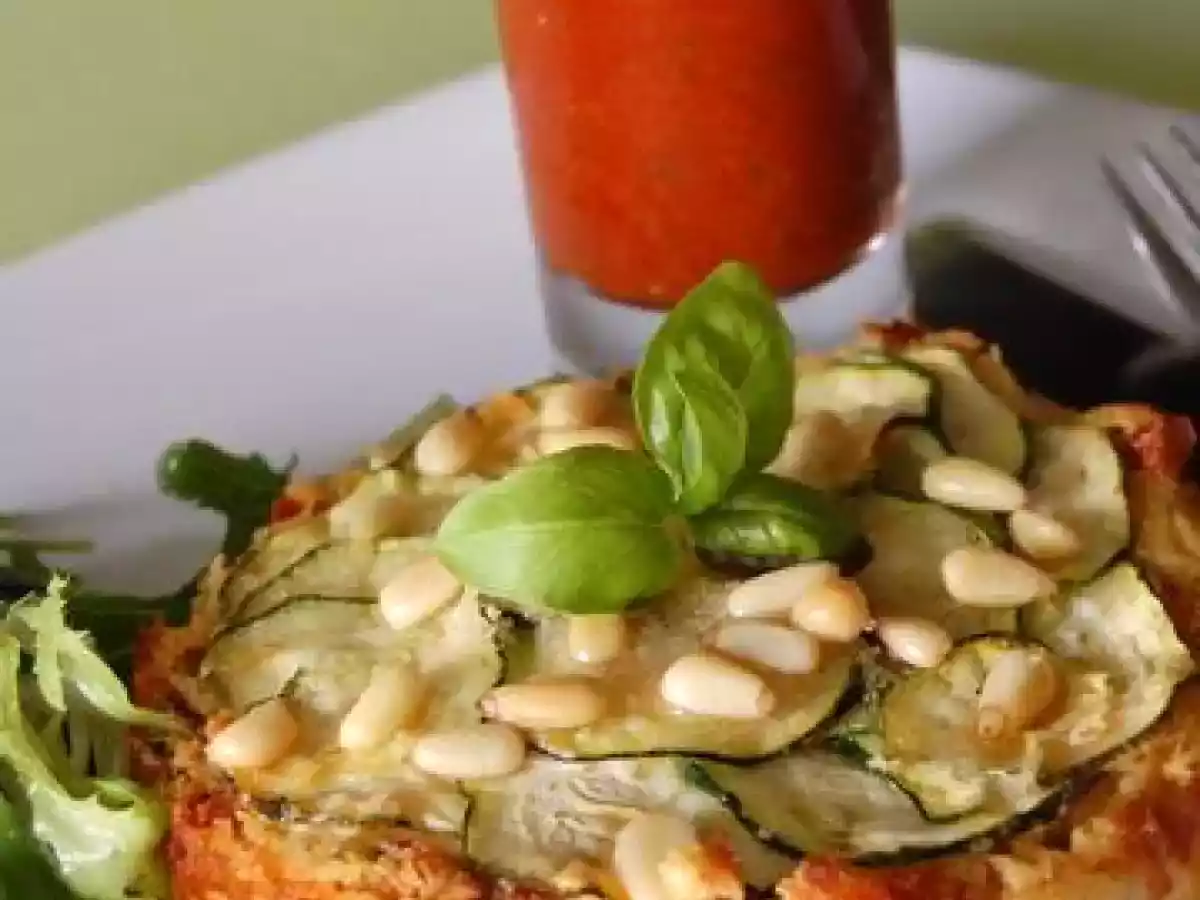Tartes salées au chèvre et aux courgettes, en croûte de riz, sans gluten