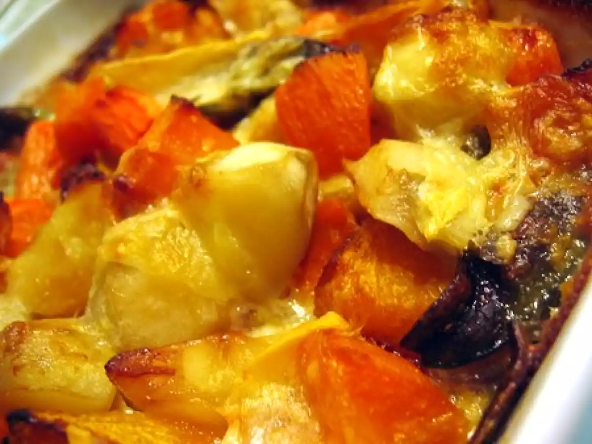 Tartiflette de légumes confits