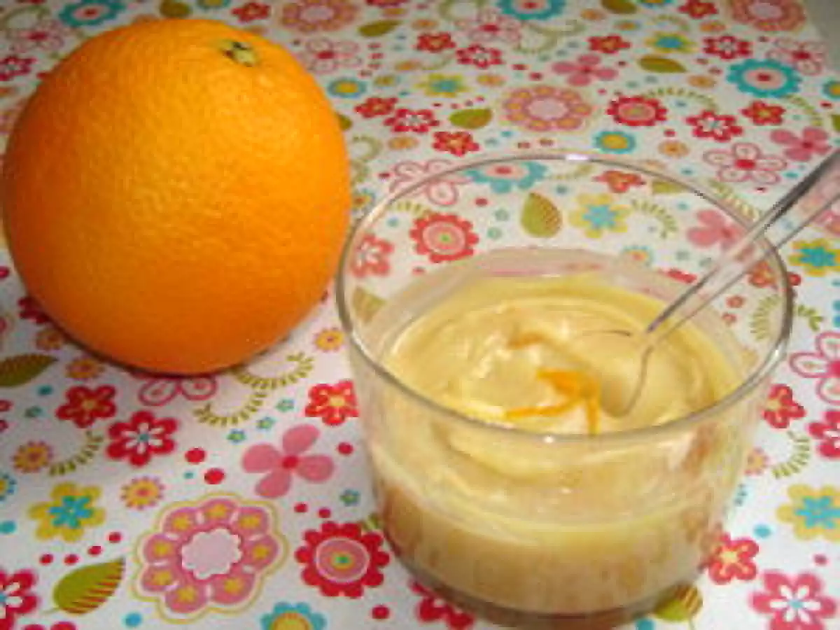 Tartinade au chocolat blanc, orange et purée d'amande