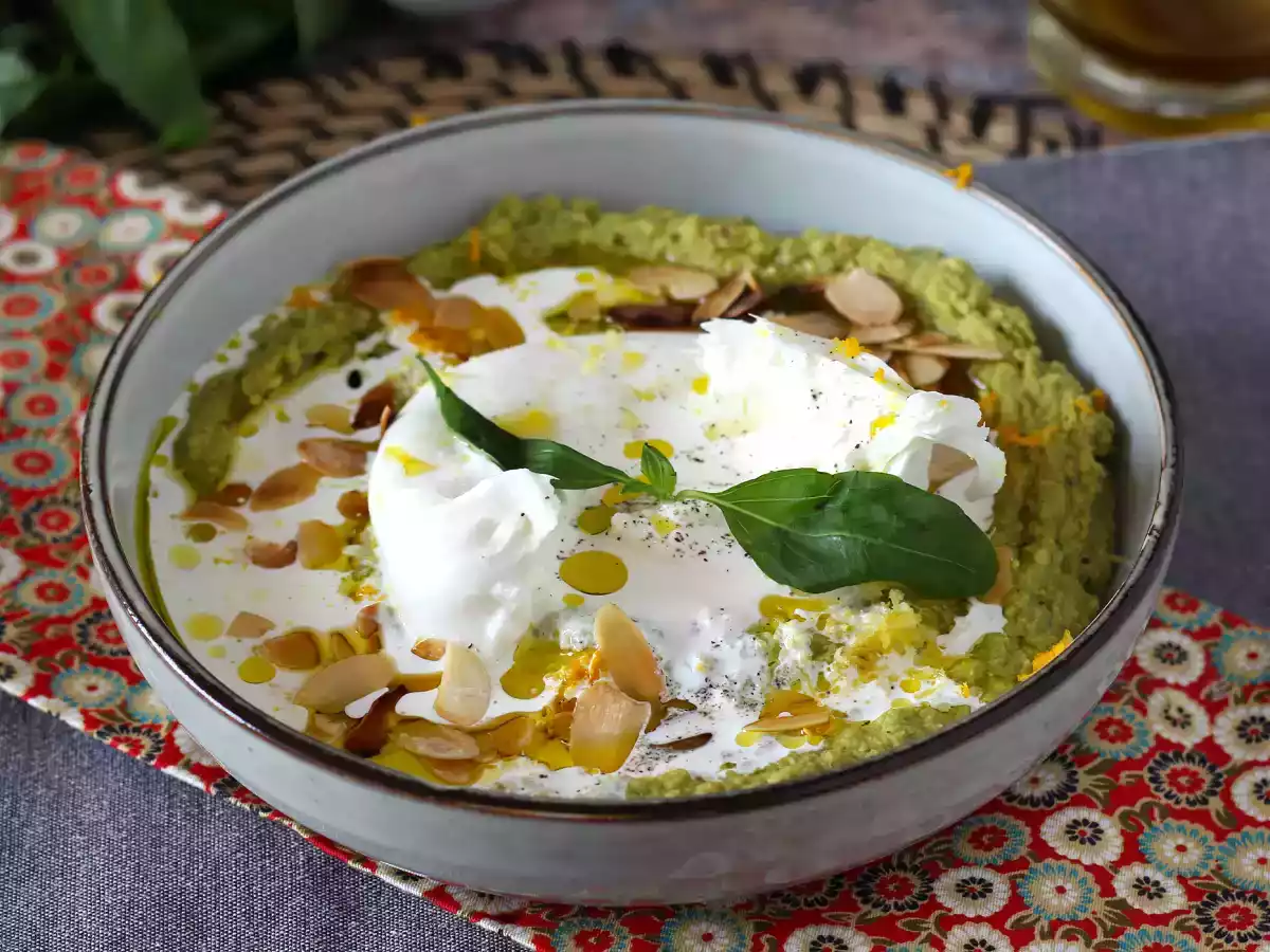 Tartinade de petits pois: parfaite pour accompagner une burrata bien crémeuse - photo 4