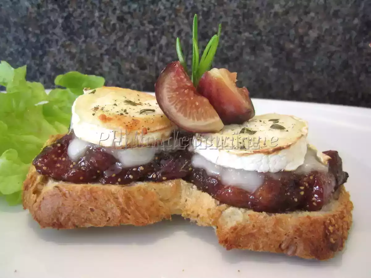 Tartine au chèvre et au confit de figues - photo 2