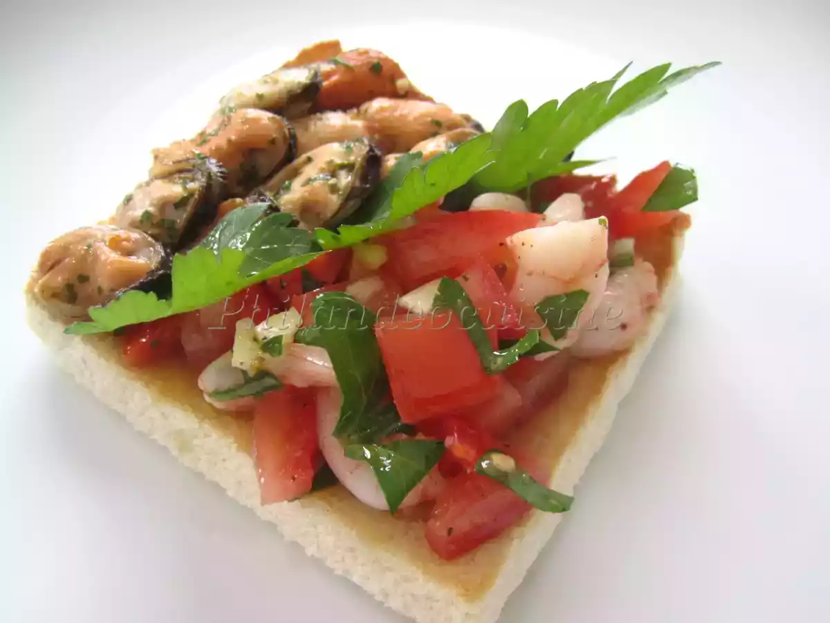 Tartine façon tapas aux fruits de mer - photo 3