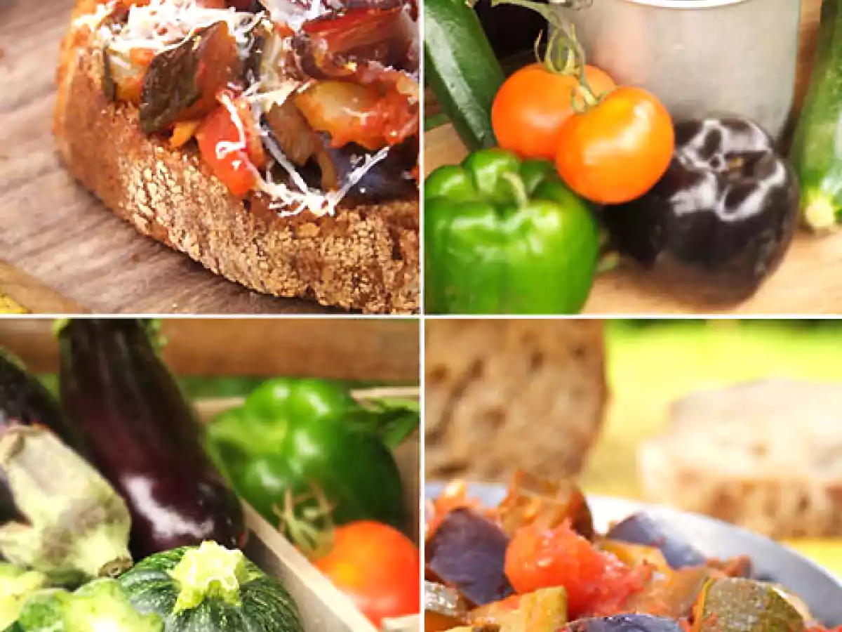 Tartines de ratatouille au four, speck et parmesan - photo 2