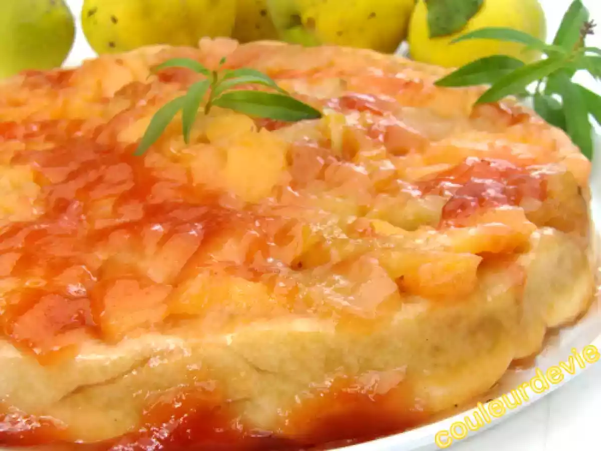 Tatin aux coings, pommes et verveine - photo 2