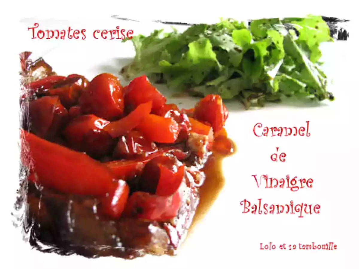 Tatin aux tomates cerise, poivron et caramel de vinaigre balsamique - photo 2